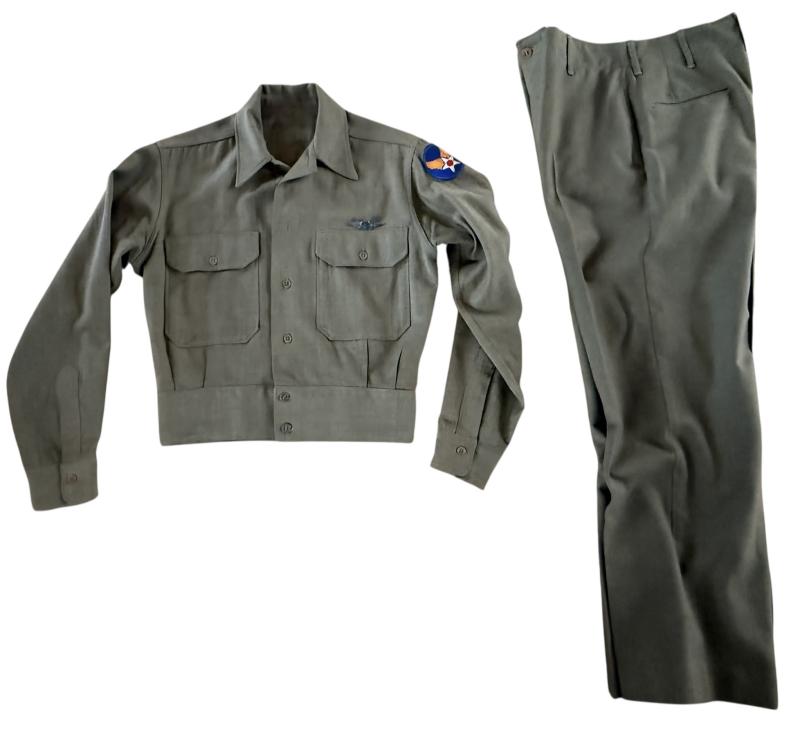 U.S. Air Force Flanel Shirt Taylored To IKE Pattern & Wool Trousers - Nice Used Condition