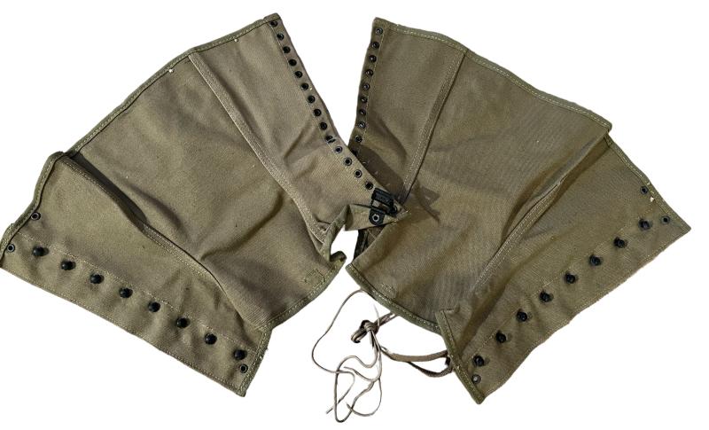 U.S. M1938 Leggings i.e. Ancklets 1942 Dated Sized 3R - Unissued Condition