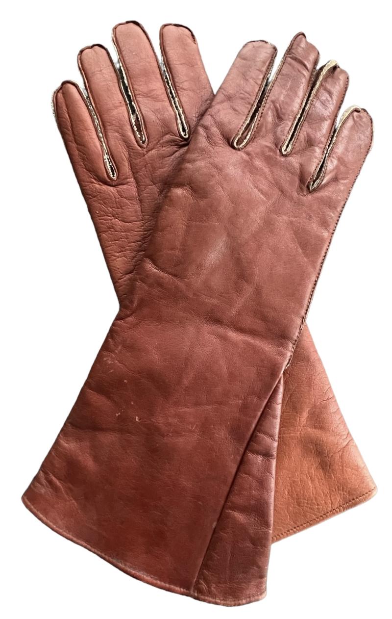 British Royal Air Force Type D Gauntlets - Nice Used Condition