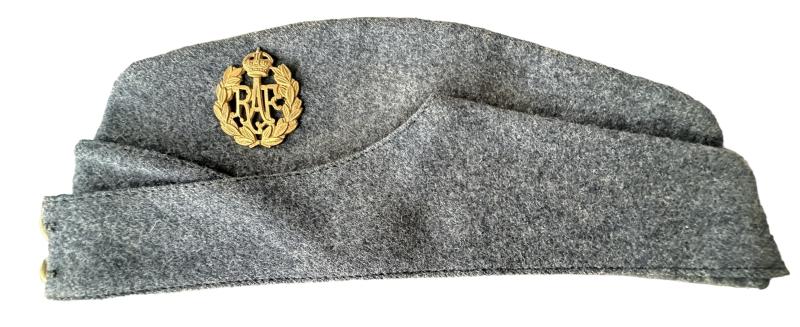 Royal Air Force Side Cap With Brass Cap Badge - Nice Used Condition
