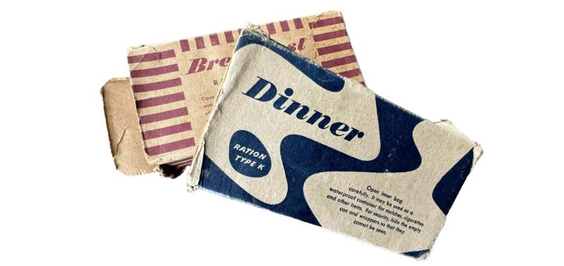 U.S. K Ration Breakfast & Dinner Kit - Nice Used Condition