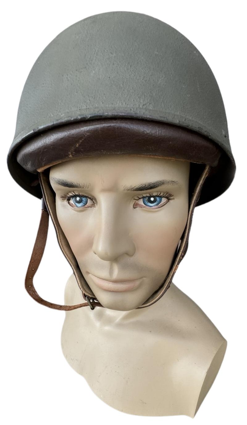 British Dispatch Riders i.e. Motorcyclist Helmet Big Size Size 7 1/4-71/2 Dated 1944 - Nice Used Condition