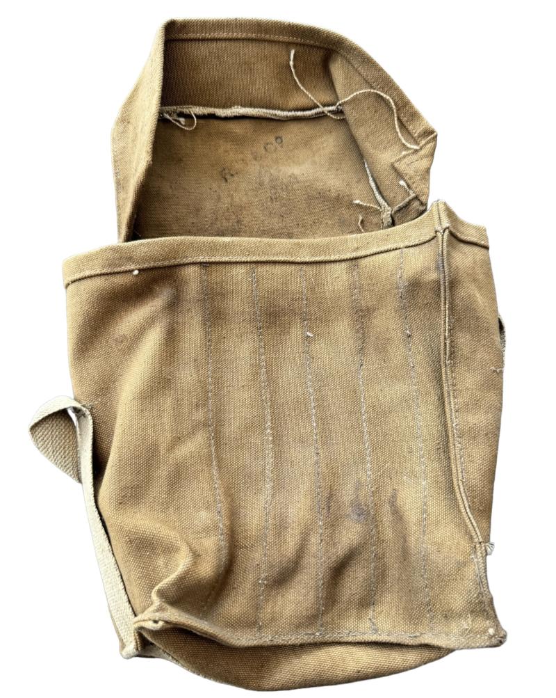 British (Airborne) Canvas Carrying Case For Six Bren Gun Magazines - Nice Used Condition