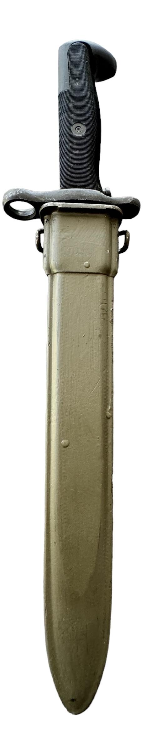 U.S. M1942 Garand Bayonet Makers Marked A.F.H Dated 1943 - Nice Used Condition