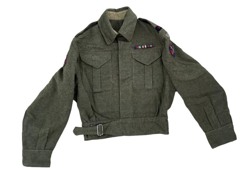 Canadian Battle Dress Mounted To 21st Army Group Royal Canadian Artillery - Nice Used Condition