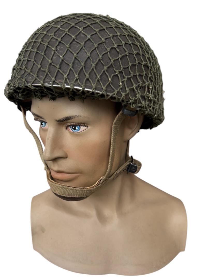 British (Airborne) MK3 Paratrooper Combat Helmet 1943 - Nice Used Condition