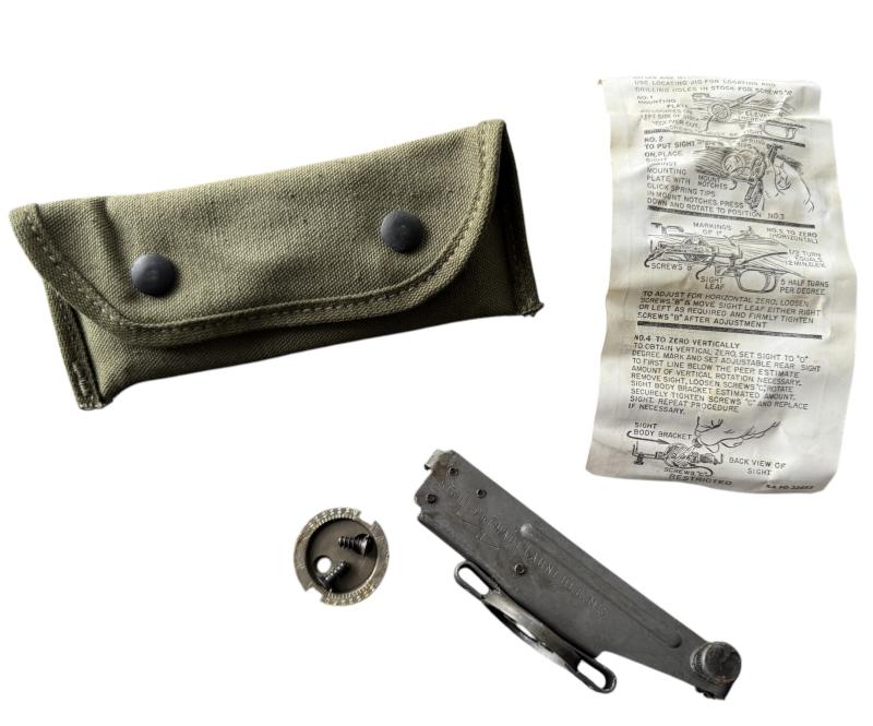 U.S. Rifle Grenade Sight And Case  1944 - Unissued Condition