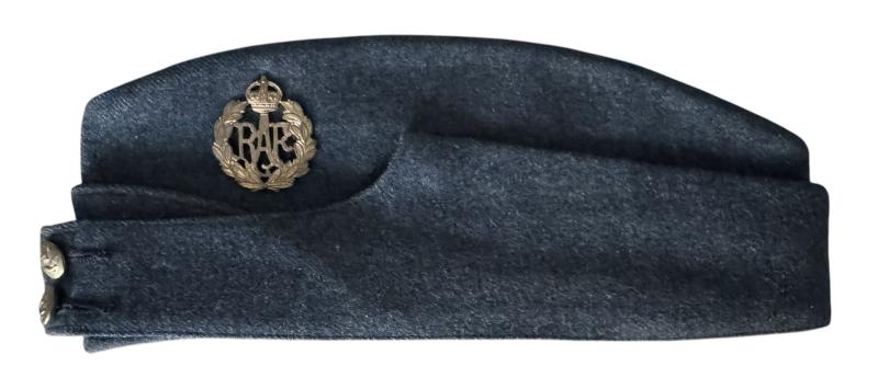 Royal Air Force Side Cap With Brass Cap Badge - Nice Used Condition
