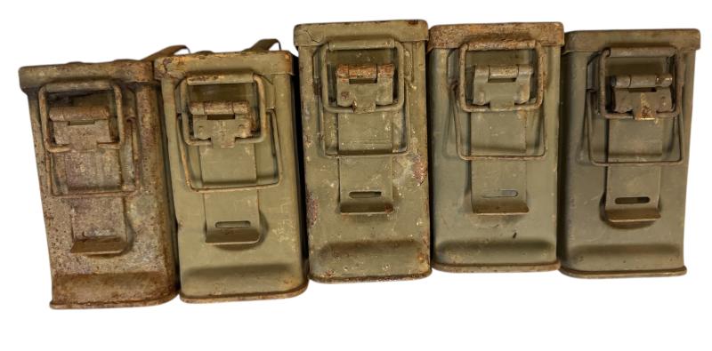 U.S. 30CAL Ammo Boxes Set Of Five - Nice Used Condition
