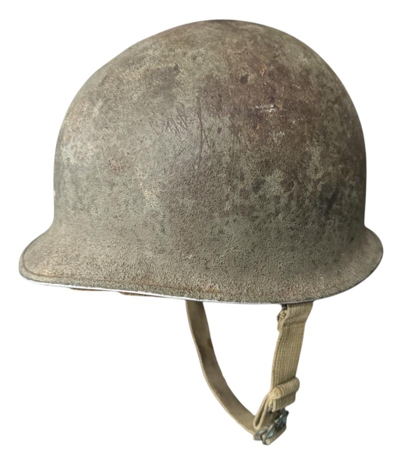 U.S. M1 Combat Helmet With Hawley Liner - Nice Used Condition