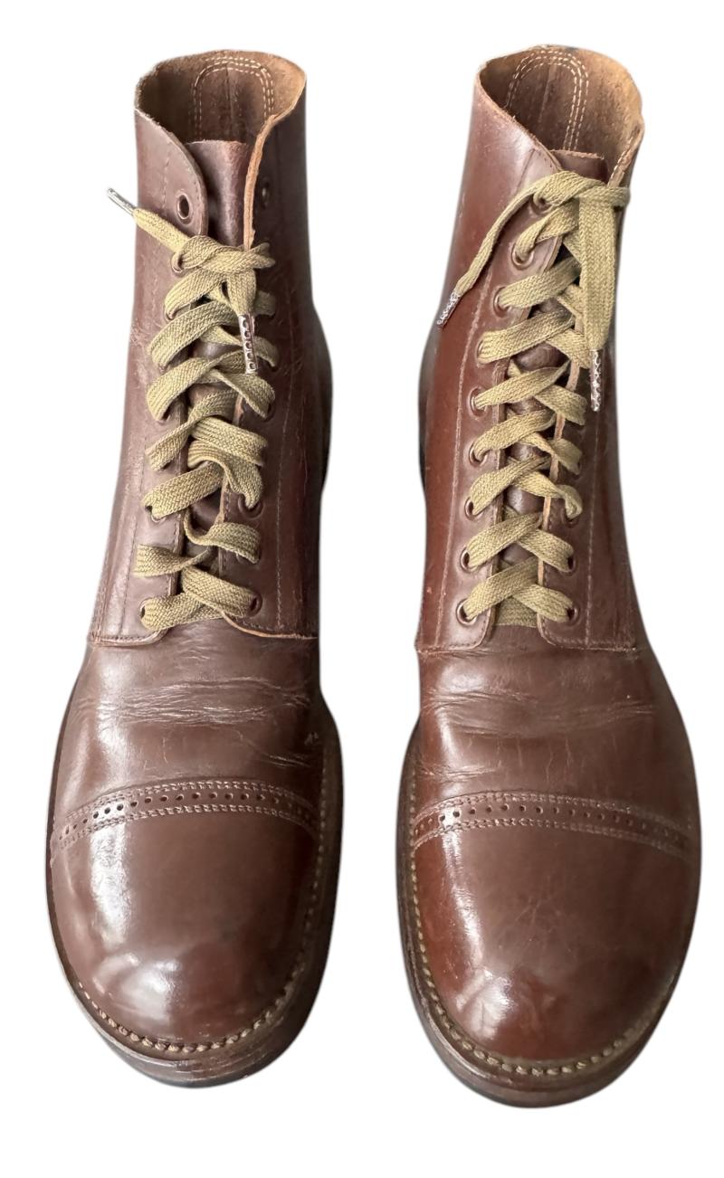 U.S. Composition Sole Service Shoes Type II 1942 - Nice Used Condition