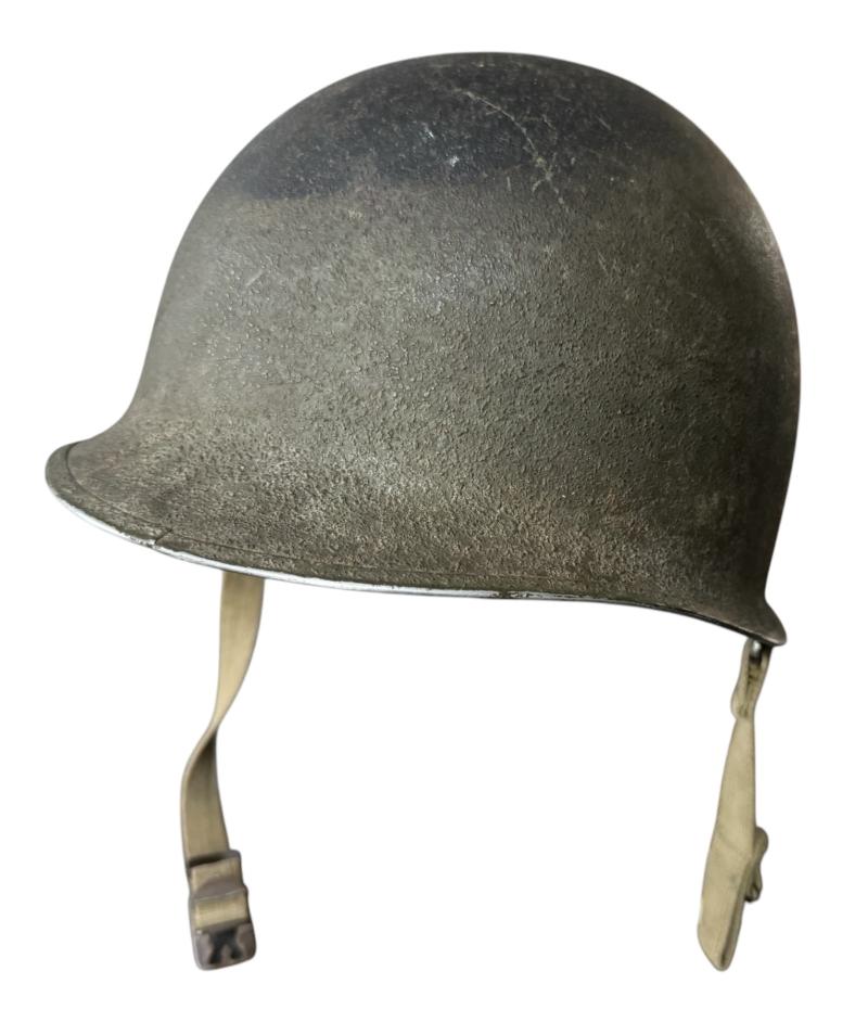U.S. M1 Combat Helmet With Fixed Bale And Saint Clair Liner - Nice Used Condition