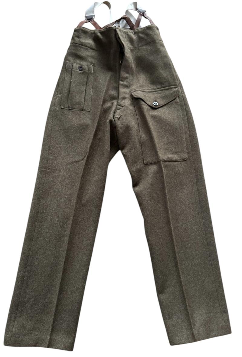 British 1940 Pattern Battle Dress Trousers Size 7 - Nice Used Condition