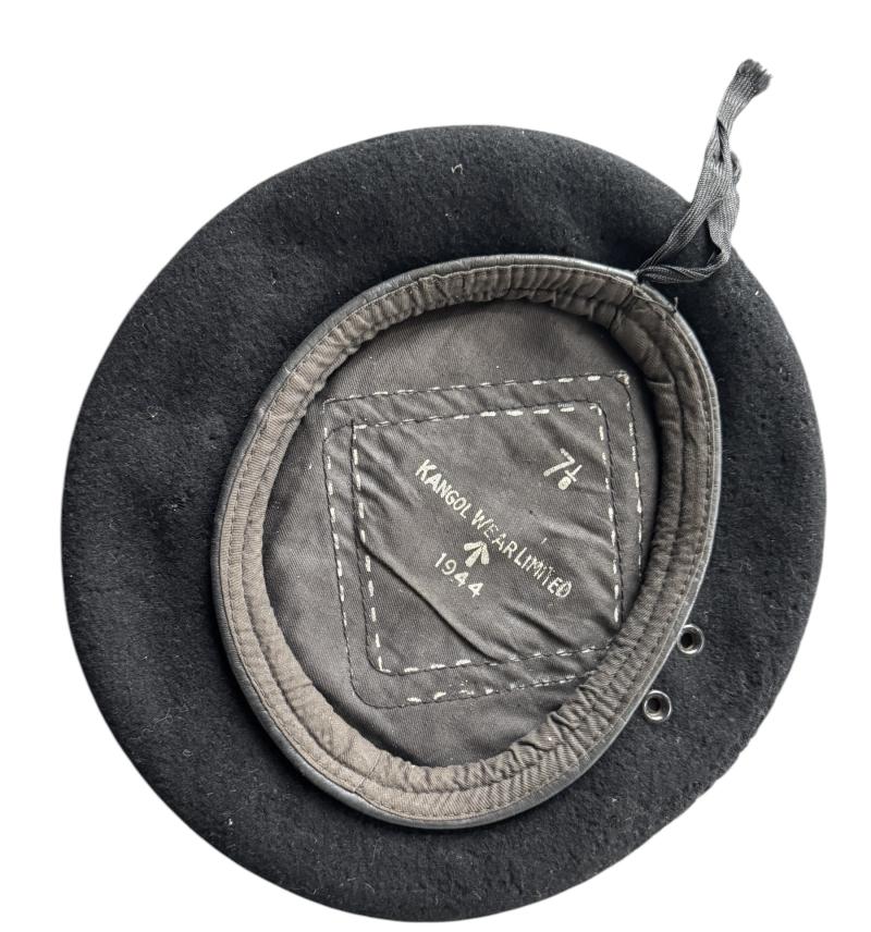 British  Black Beret 1944 Kangol Wear Limited - Nice Used Condition