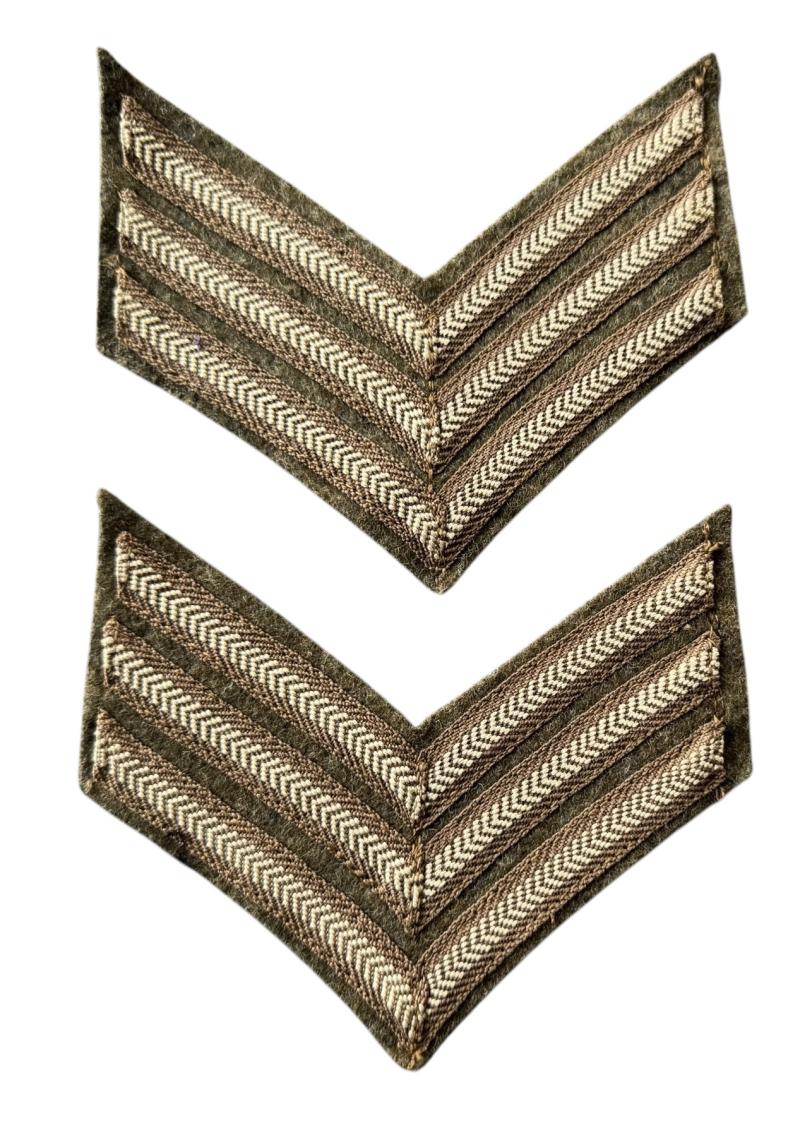 Pair Of British Sergeant Stripes - Nice Used Condition