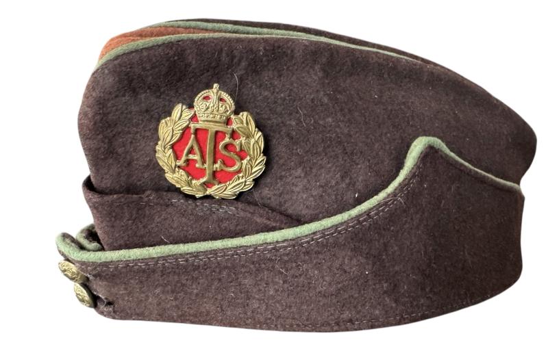 British Auxiliary Territorial Service (ATS) Side Cap With Brass Capbadge - Named