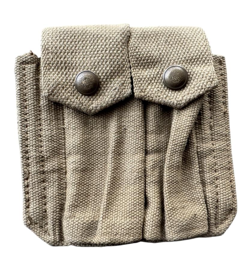 British (Airborne) Browning HP and/or Colt Magazine Pouch 1941 - Light Used Condition