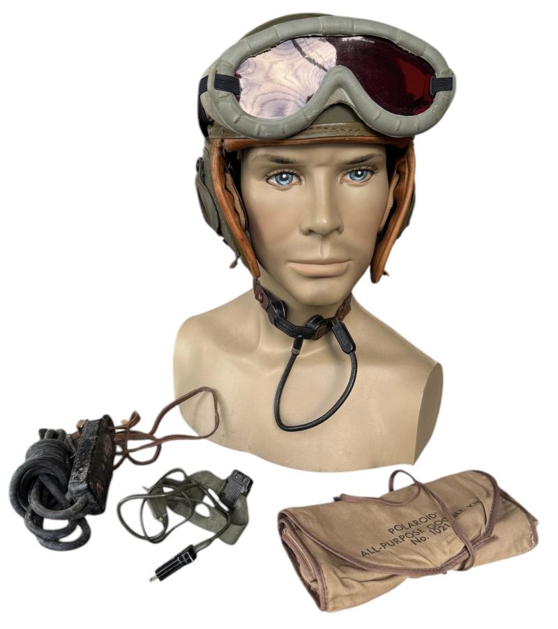 U.S. Tank i.e. Crash Helmet Complete With Earphones And Goggles - Unussued Condition