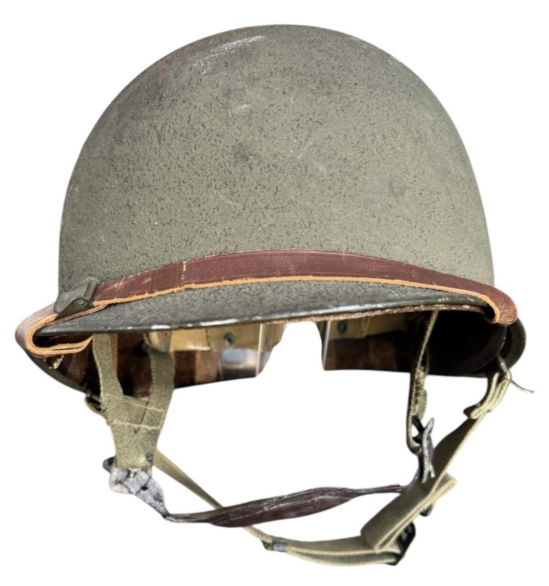 U.S. (Airborne) M1 Paratrooper Helmet With Westinghouse Liner - Nice Used Condition
