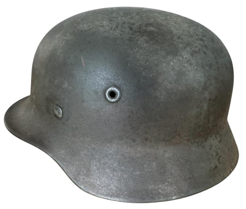 WH (HEER) M40 Steel Helmet Makers Marked F.W. Quist G.M.B.H. Nice Used Condition