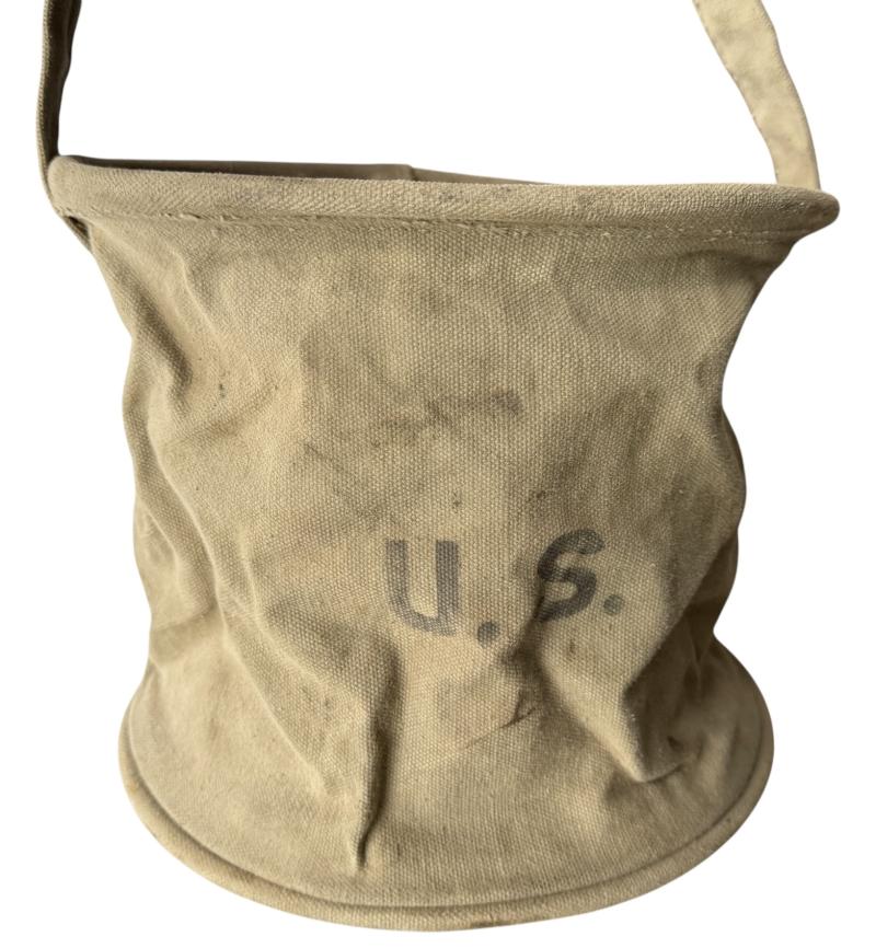 U.S. Canvas Watering Bucket 1943 - Nice Used Condition