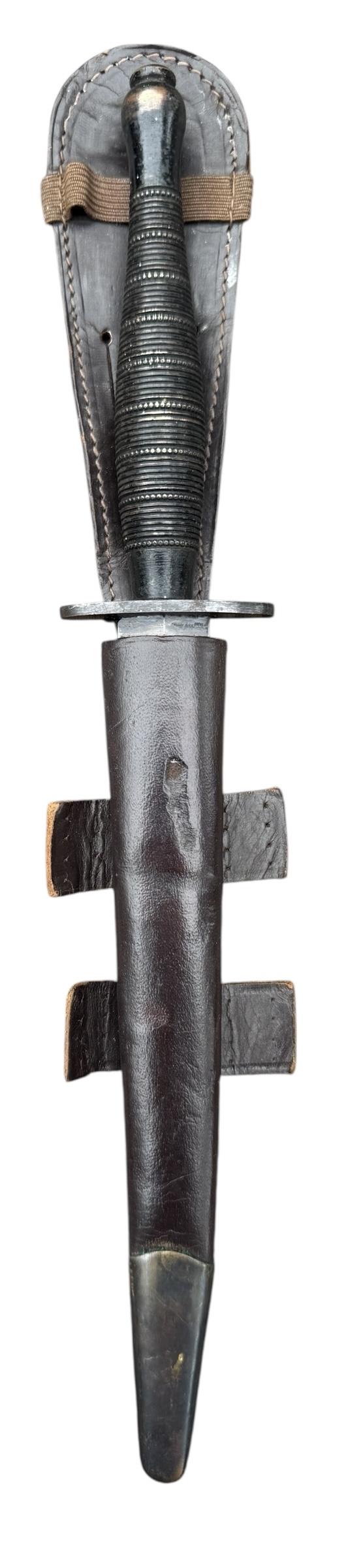 British and/or Commando 2nd Model Beaded and Ribbed Fairbairn-Sykes Fighting Knife - Nice Used Condition