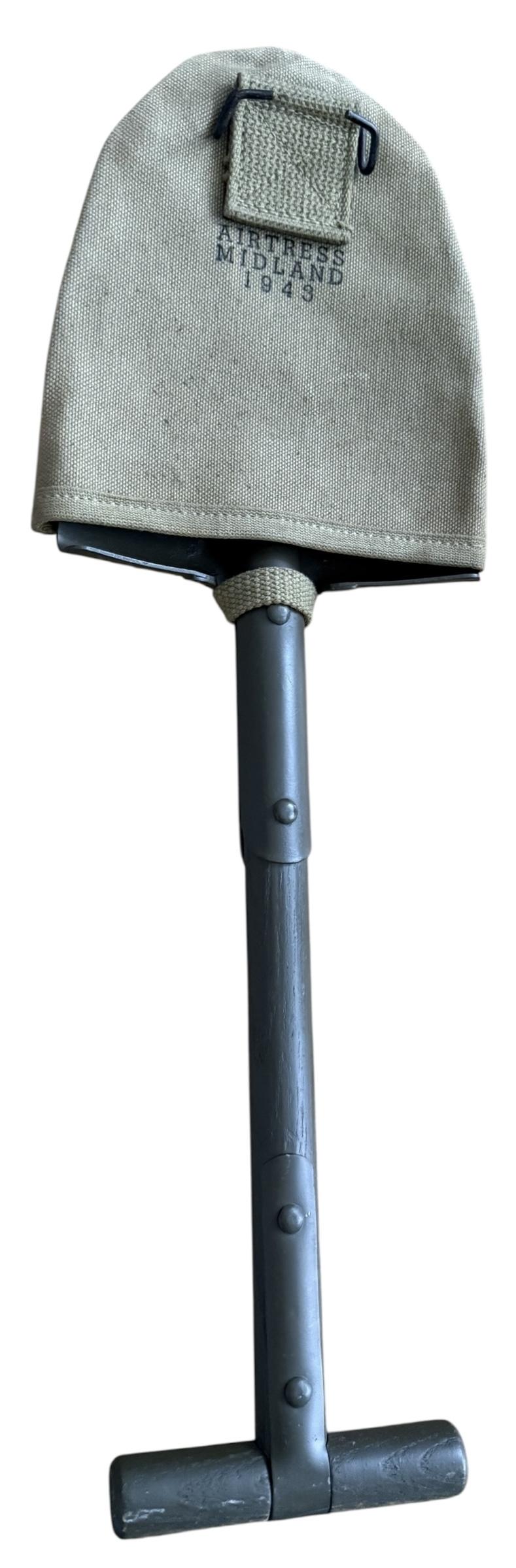 U.S. M1910 Intrenching Shovel i.e. T Shovel & Cover - Nice Used Condition