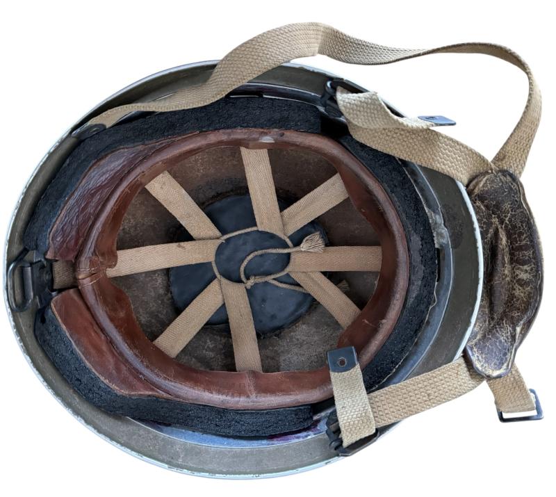 British (Airborne) MK3 Paratrooper/Airborne Combat Helmet 1944 Size 7 1/8 - Nice Used Condition