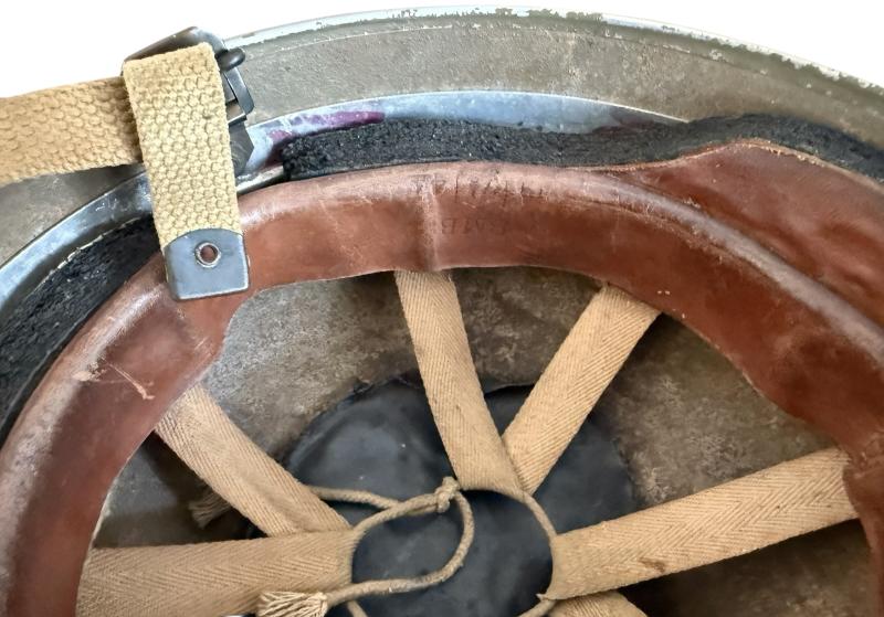 British (Airborne) MK3 Paratrooper/Airborne Combat Helmet 1944 Size 7 1/8 - Nice Used Condition