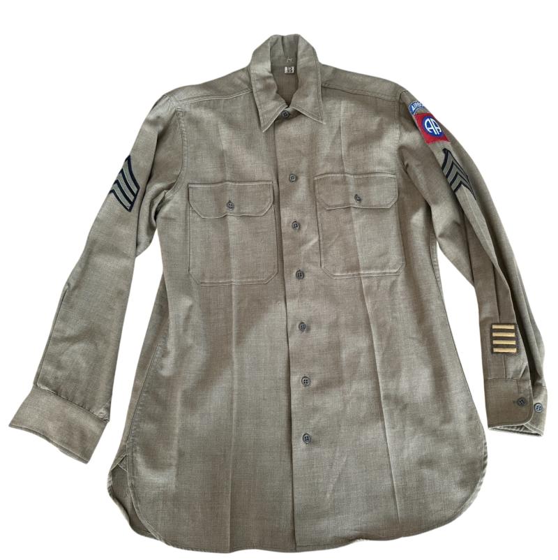 U.S. Flannel Shirt Original Mounted 82nd Airborne Size 15/33 - Mint Condition