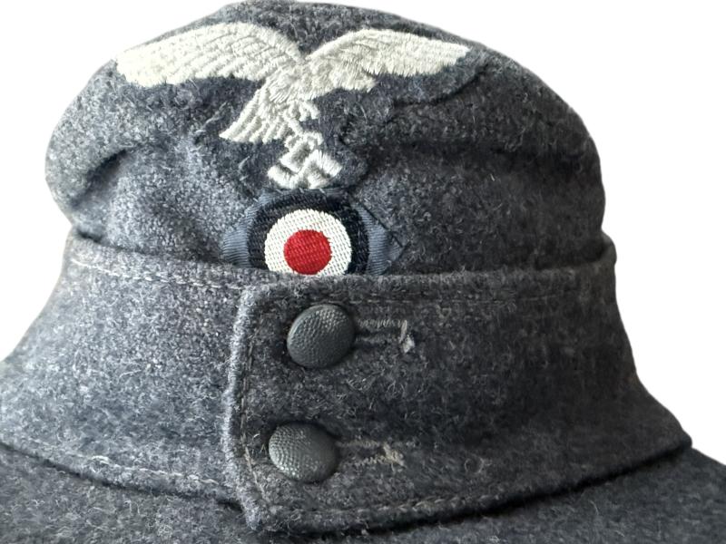 WH (Luftwaffe M43 Cap (Einheitsfeldmütze M43) 1944 Dated - Nice Used Condition