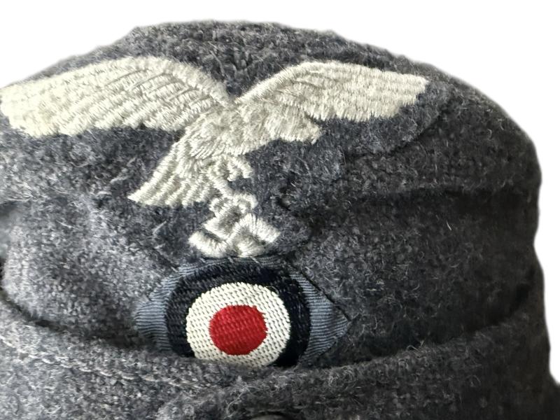 WH (Luftwaffe M43 Cap (Einheitsfeldmütze M43) 1944 Dated - Nice Used Condition