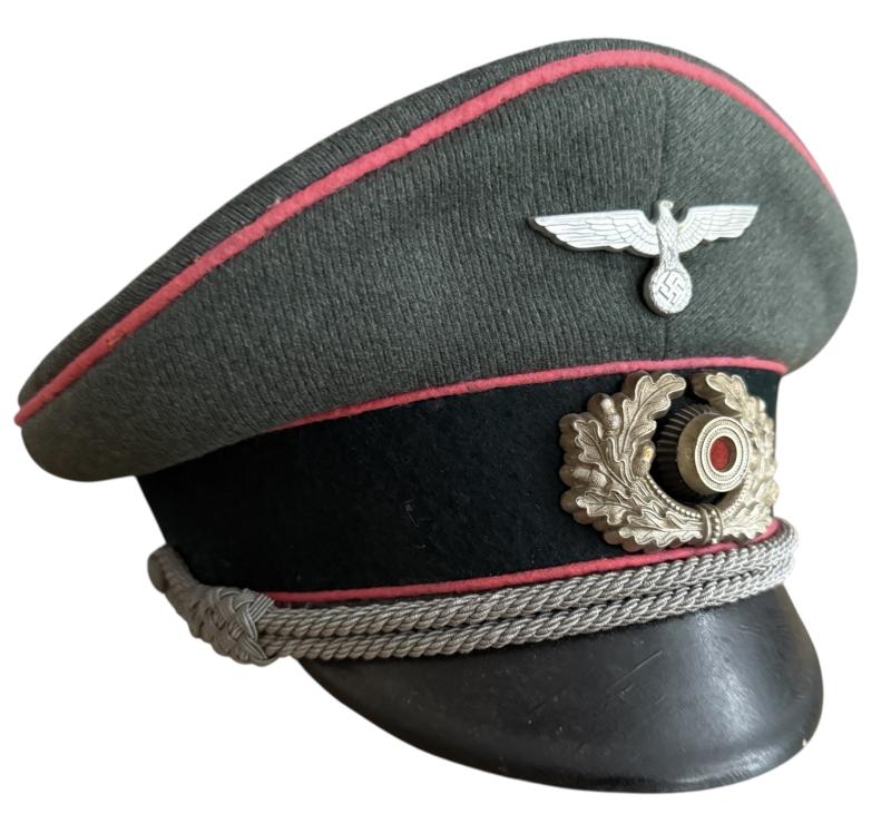 WH (Heer) 'Panzer' Officer's Visor Cap - Nice Used Condition