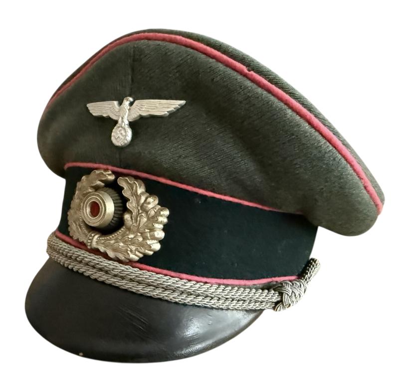 WH (Heer) 'Panzer' Officer's Visor Cap - Nice Used Condition