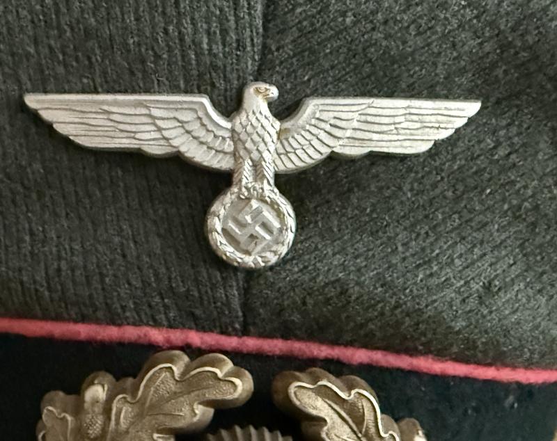 WH (Heer) 'Panzer' Officer's Visor Cap - Nice Used Condition