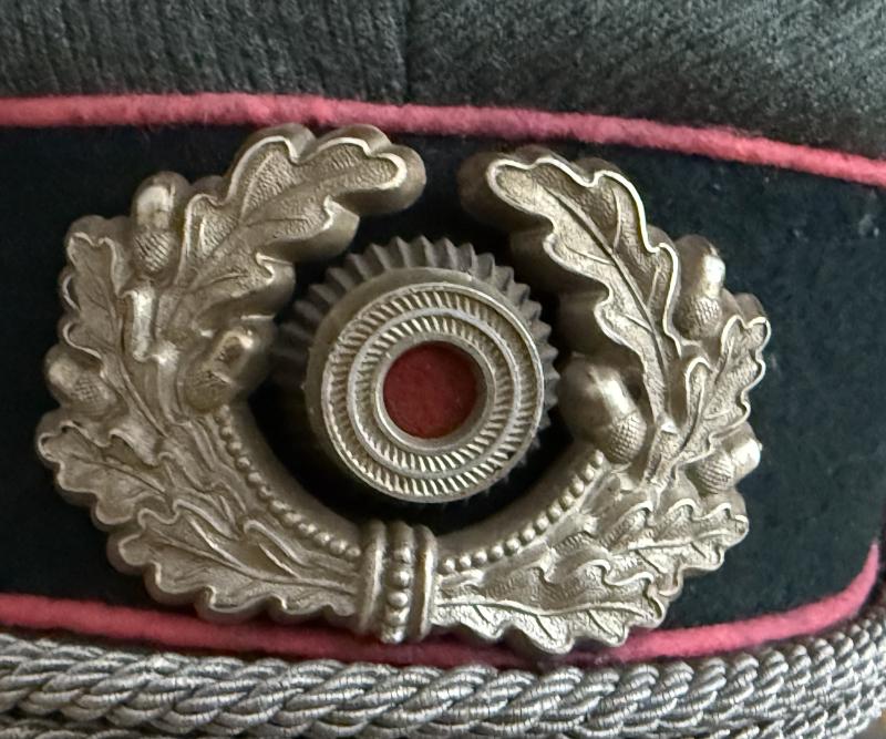 WH (Heer) 'Panzer' Officer's Visor Cap - Nice Used Condition