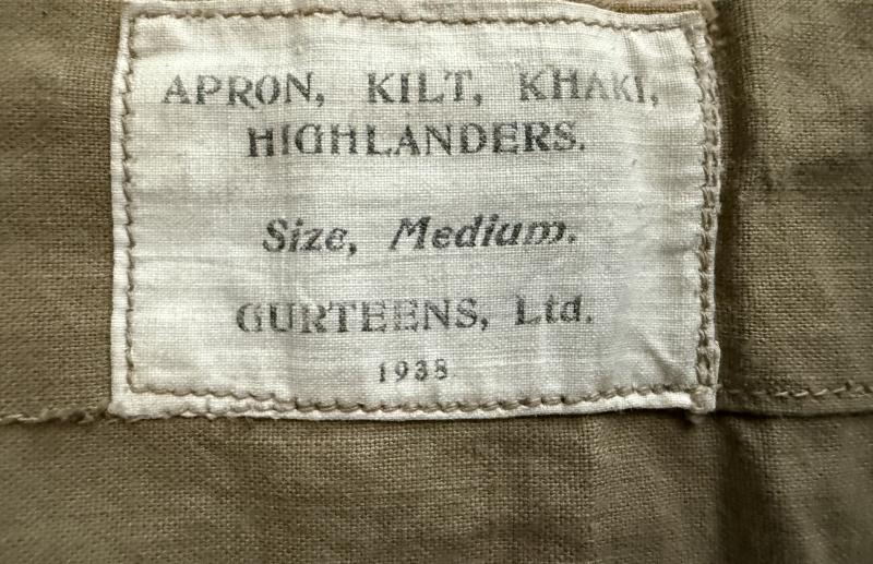 Scottish Kilt Apron Highlanders 1935 - Nice Used Condition