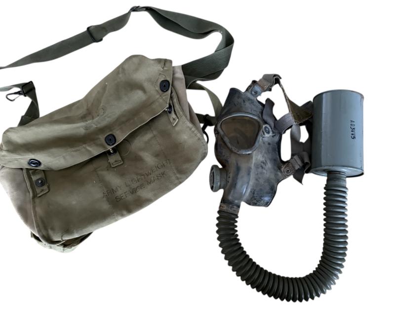 U.S. M3 Lightweight Gas Mask and M6 Carrier - Nice Used Condition