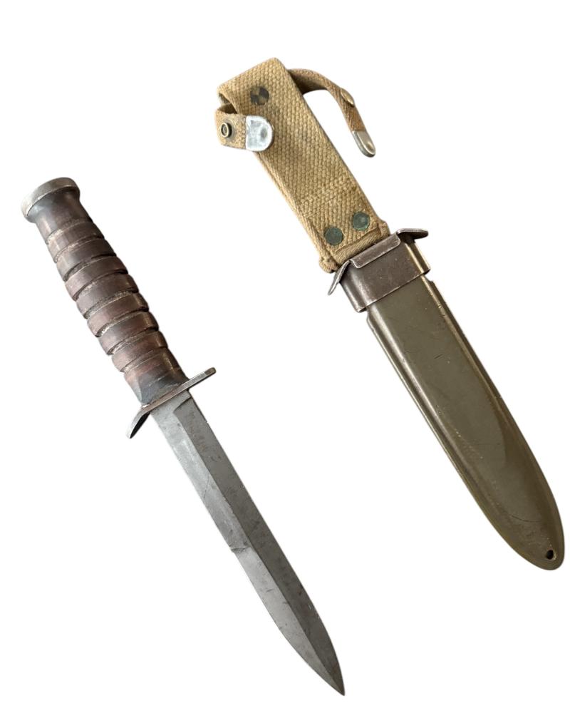 U.S. 3rd Model M3 Trench Knife and M8 Scabbard Rare Makers Mark
