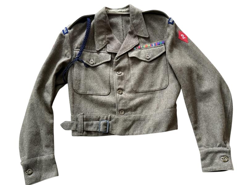 British Officers Battle Dress Original Mounted Dutch Made (Tilburg) 1945 - Near Mint Condition