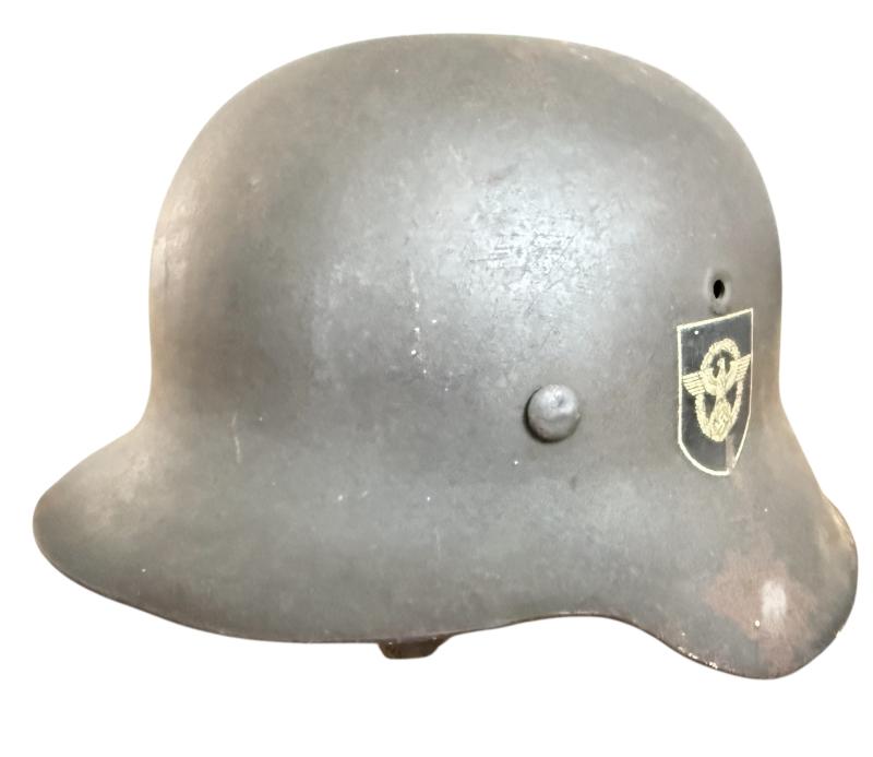 M42 Double Decal Polizei Combat Helmet Named