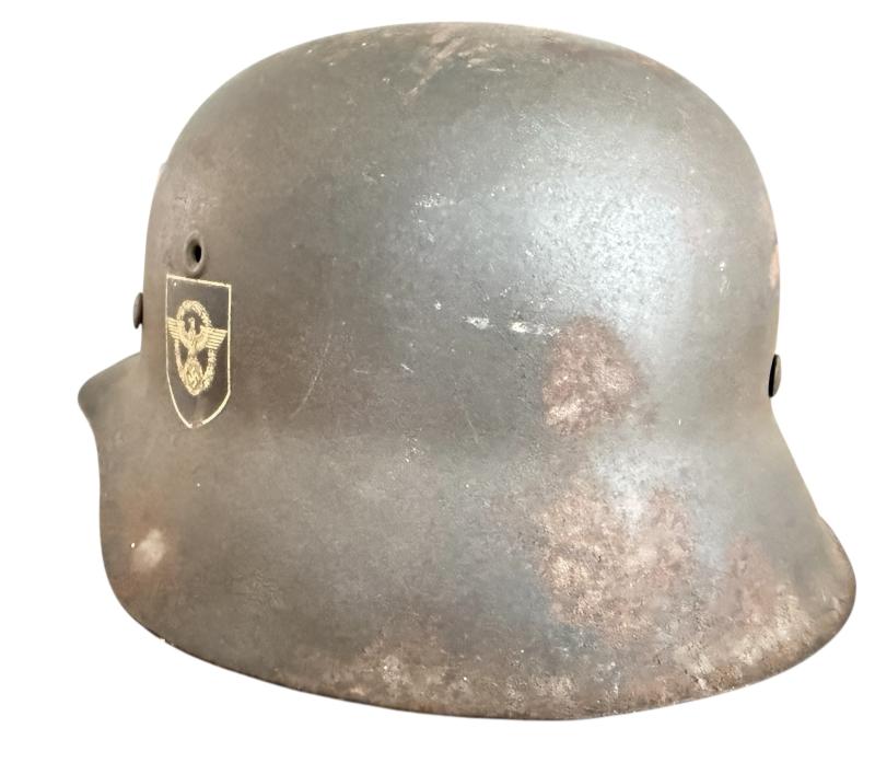 M42 Double Decal Polizei Combat Helmet Named