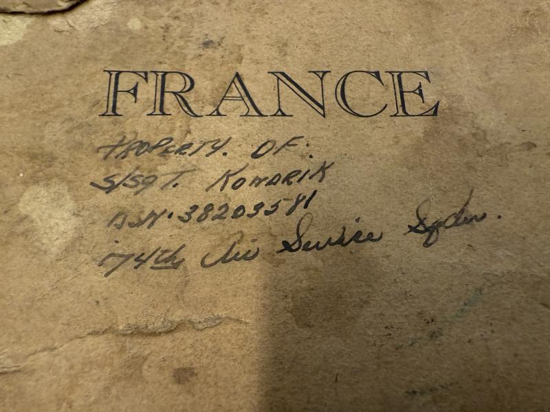 U.S. (Airborne/Engineers) France Road Map 1944 - Nice Used Condition