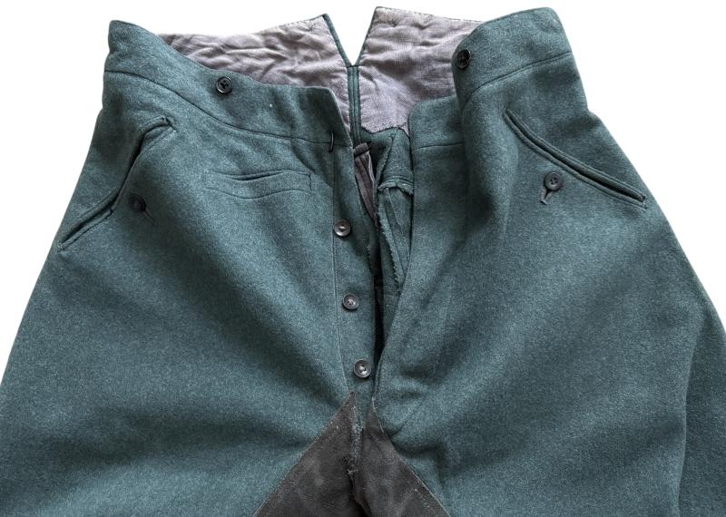 WH (HEER) M36 Cavalry Trousers Executed In Dutch Wool and Dutch Made 1939 - Near Mint Condition