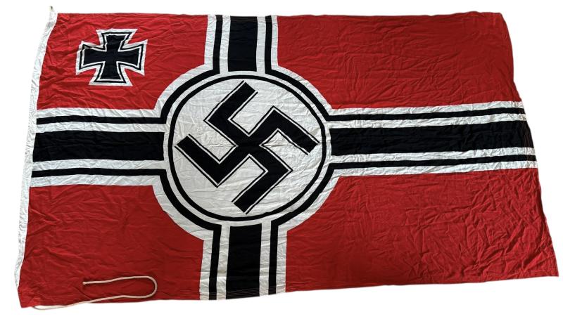 German Kriegsmarine Reichsdienstflagge Size 200x335 Wurttembergische Cattumanufactur  - Mint Condition