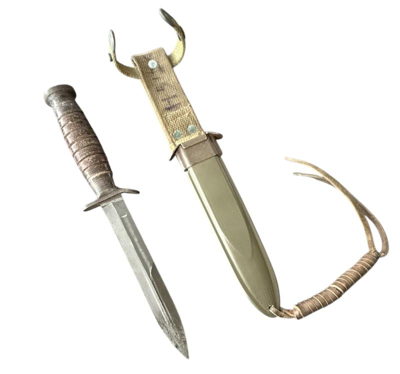 U.S. 3rd Model M3 Trench Knife and M8 Scabbard Rare Makers Mark 