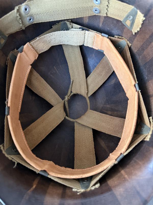 U.S. M1 Swivel Bale Helmet With Firestone Liner - Nice Used Condition