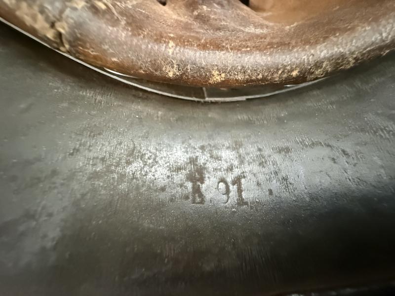 WH (Heer) M35 Double Decal Camouflaged Helmet - Nice Used Condition