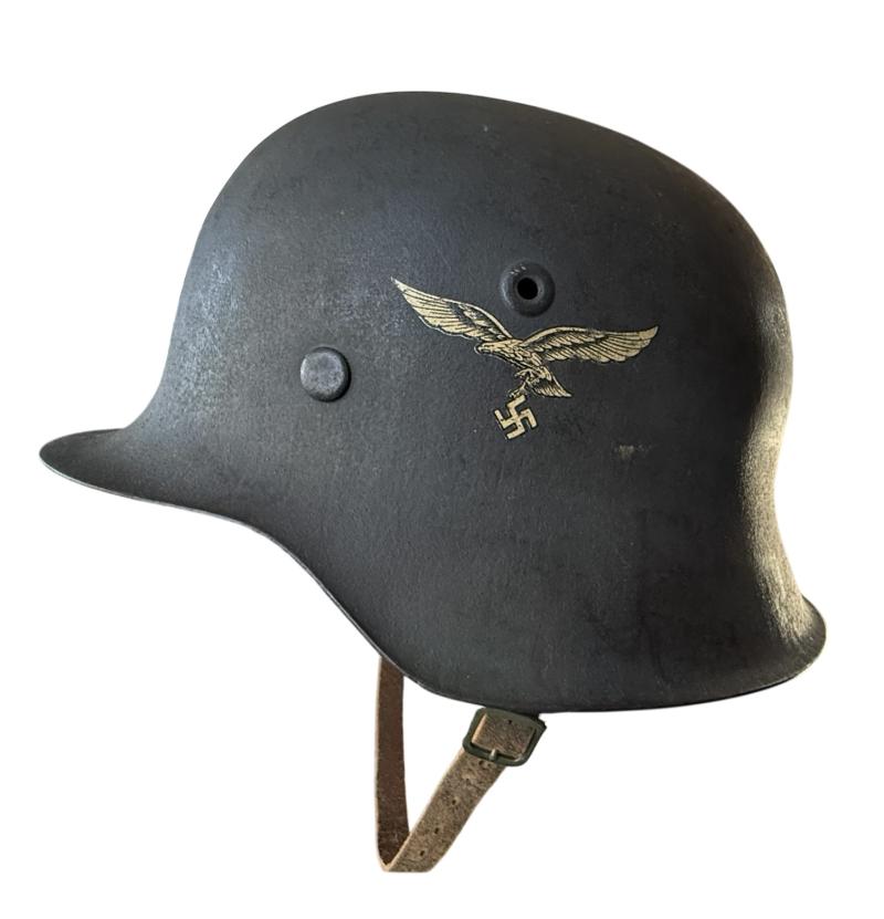 WH (Luftwaffe) Single Decal M42 Combat Helmet - Nice Used Condition