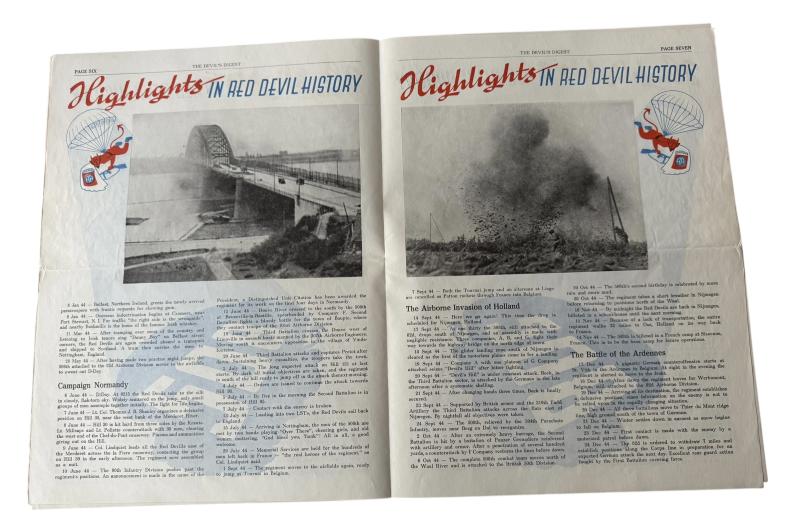 U.S. (Airborne) 508th PIR Devils Digest Magazine October 1945 - Nice Used Condition
